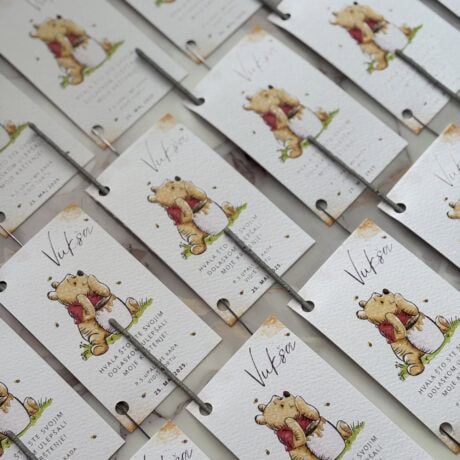Happy birthday invitations with cute tiger illustration and elegant handwritten style text.