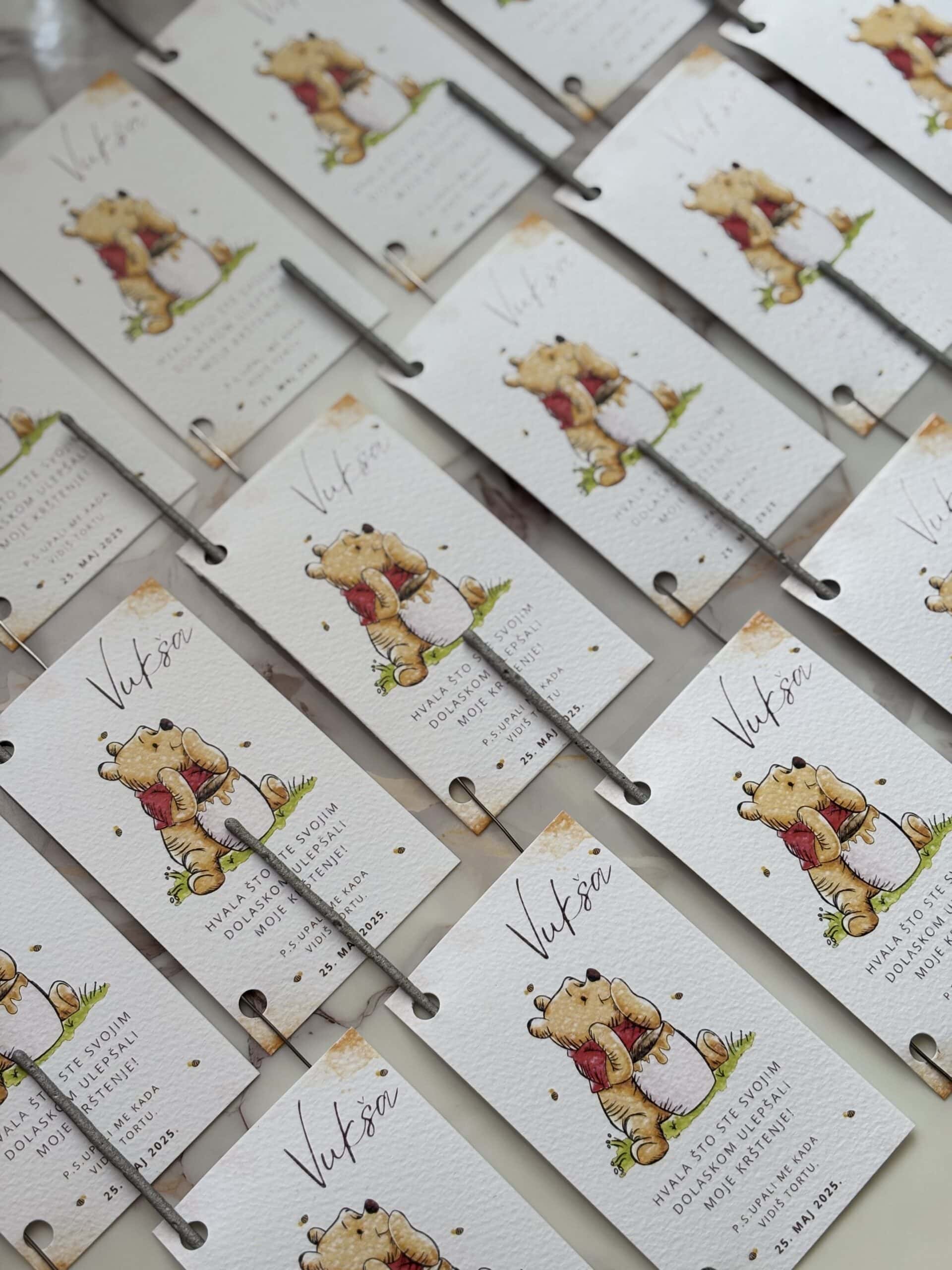 Happy birthday invitations with cute tiger illustration and elegant handwritten style text.